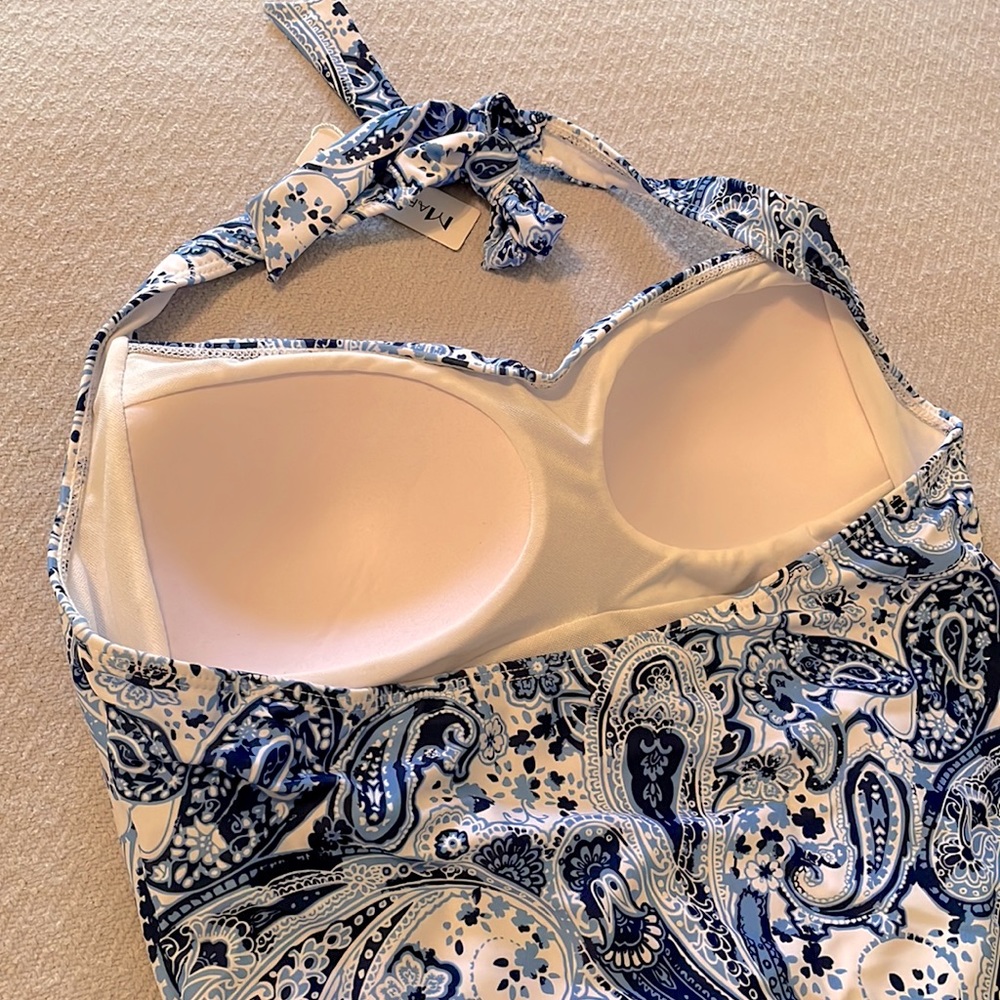 Halter Paisley One Piece Swimsuit - Picture 7 of 13